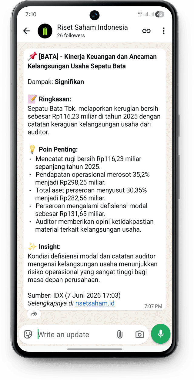 Saluran WhatsApp Riset Saham